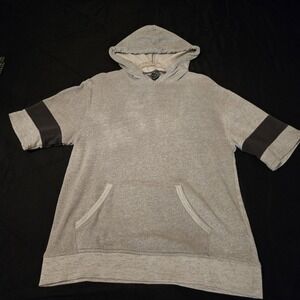 Alternative Hoodie Mens Medium Gray Short Sleeve Pullover ORGANIC COTTON PERU